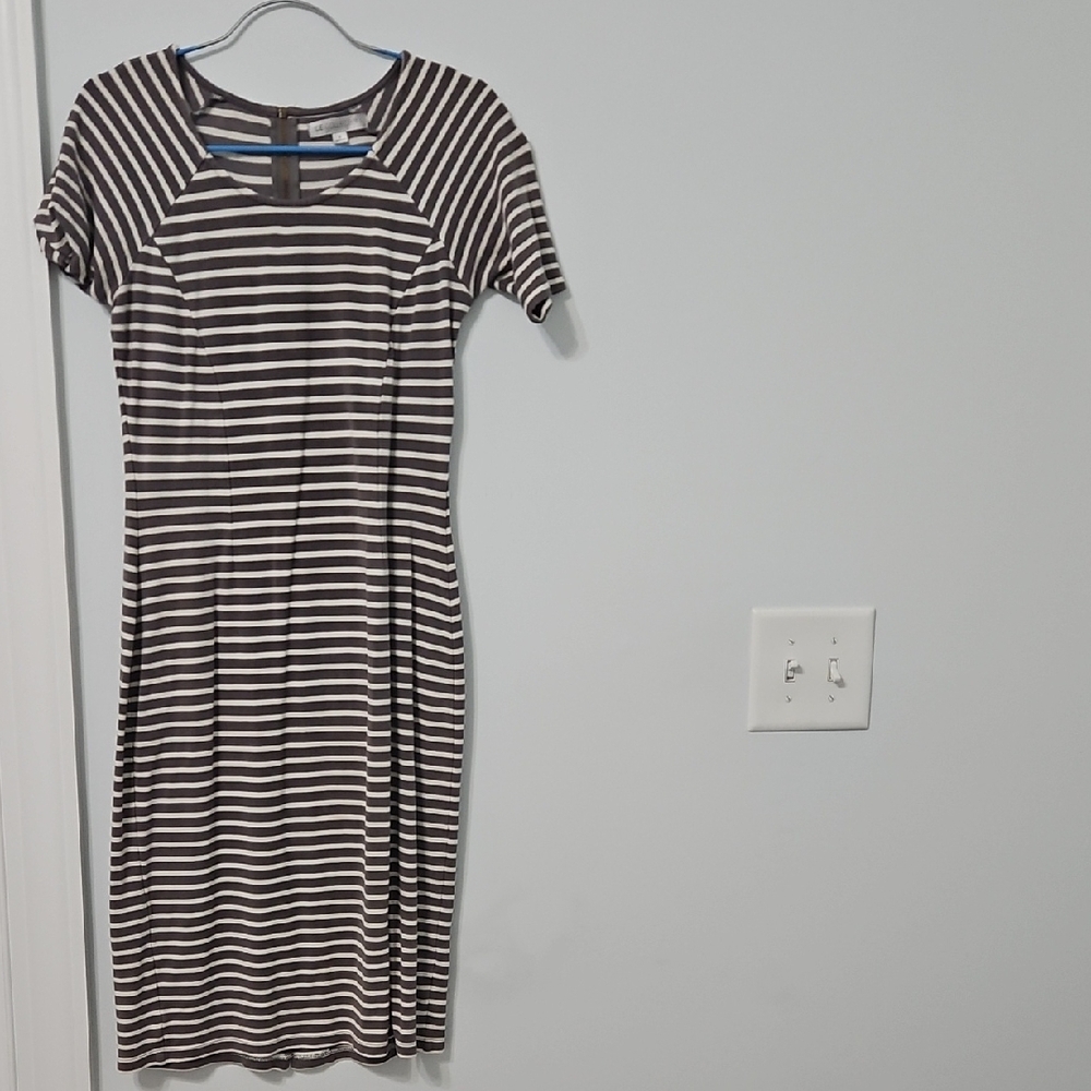 Striped Black and White Dress
